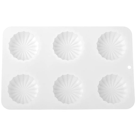Wiywef 6-Cavity Shell Flower Silicone Mousse Mold, Non-Stick Pastry Baking Mold for Chocolate Pudding Jelly