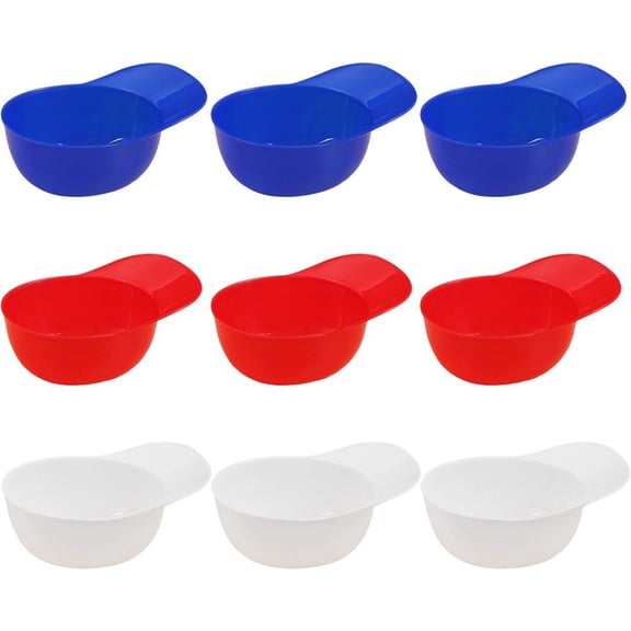 Wiywef 9-Pack Mini Baseball Cap Design Ice Cream Bowls Plastic Helmet Dessert Snack Cups Party