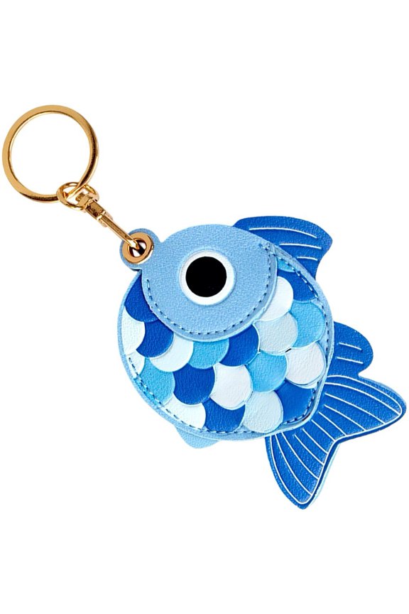 Cartoon Keychain, Cute Little Fish Keyring, Fish Key Ring, Car Key Chain, Coin Purse Keychain Access Card Leather Case Cute Charm