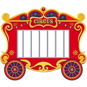 Wiywef Circus Party Decorations - Carnival Cage Shaped Photo Backdrop, Large Circus Photo Booth Props Banner Hanging for Birthday Baby Shower