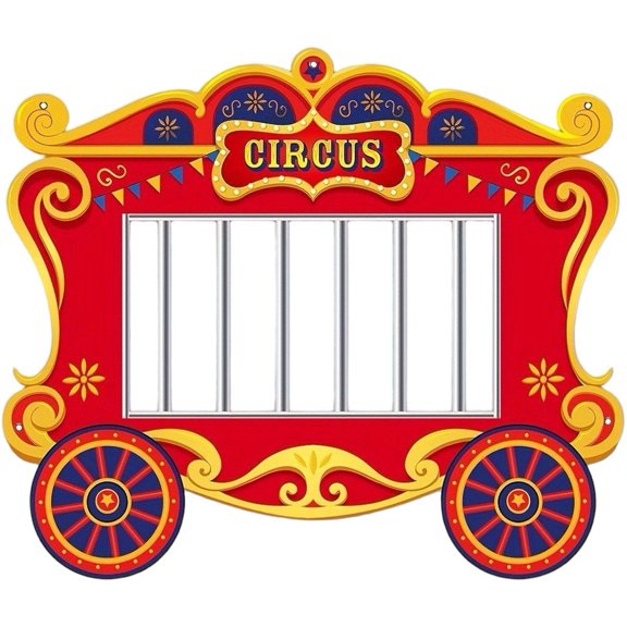 Wiywef Circus Party Decorations - Carnival Cage Shaped Photo Backdrop, Large Circus Photo Booth Props Banner Hanging for Birthday Baby Shower