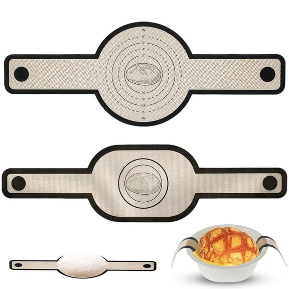Wiywef Dough Transfer Pad 2Pcs Silicone Bread Sling Non-Stick Bread Kneading Pad Kitchen Cooking Bakery Tool for Transfer Dough Pastry