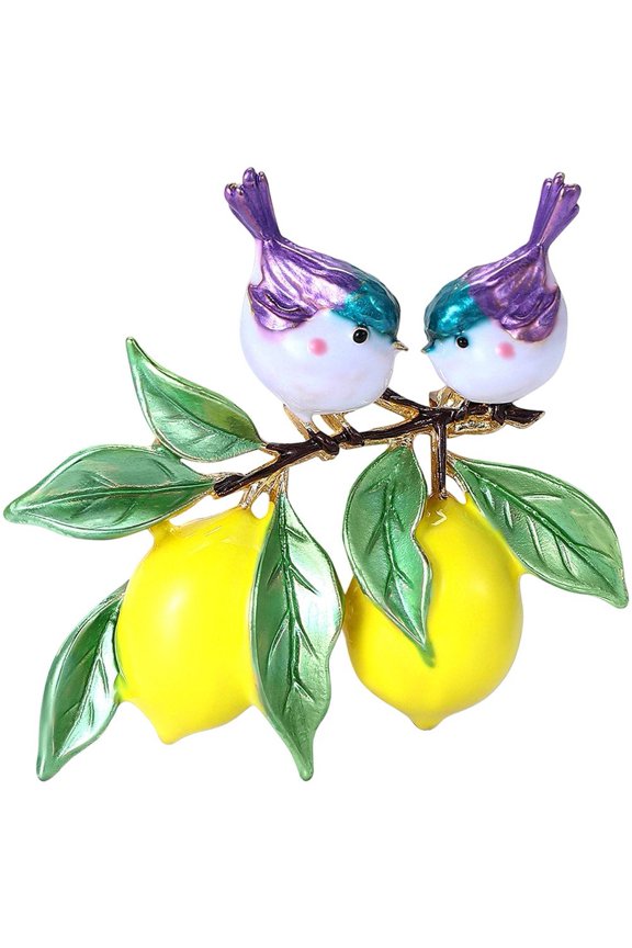 Enamel Lemon Brooch Lightweight Alloy Lemon Brooch Pin Summer Fruit Lapel Badge Pin for Women Party Backpack Accessory