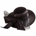 thumbnail image 1 of Wiywef French Style Fascinator with Bow Women's Bowler Hat Elegant Bridal Cap for Halloween Wedding Formal Events Head Accessory, 1 of 7