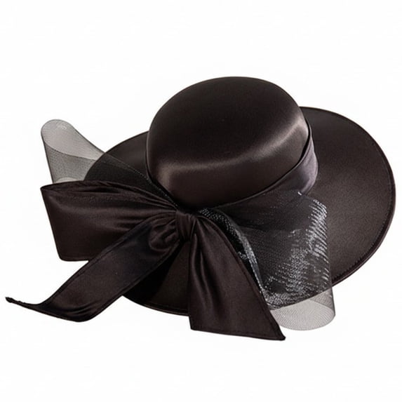 Wiywef French Style Fascinator with Bow Women's Bowler Hat Elegant Bridal Cap for Halloween Wedding Formal Events Head Accessory