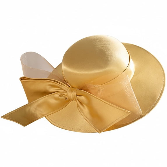 Wiywef French Style Fascinator with Bow Women's Bowler Hat Elegant Bridal Cap for Halloween Wedding Formal Events Head Accessory