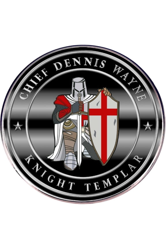 Knight Templar Brooch Vintage Cross Badge Round Lapel Pin for Backpack Cap Clothes Handbag Purse Fashion Accessories