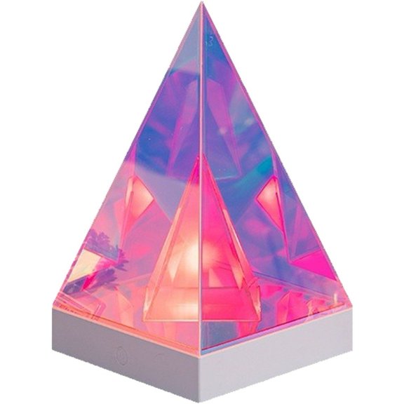Wiywef LED Pyramid Nightlight Modern Colorful Dimming Light Home Bedroom Decoration Light Portable Nightlight for Living Room