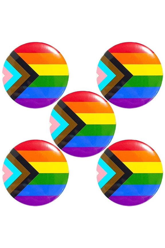 LGBTQ Art Pins Pride Lesbian Gay Rainbow Flag Brooch Pansexual Asexual Bisexual Transgender Symbol Badge Set 5 Pack