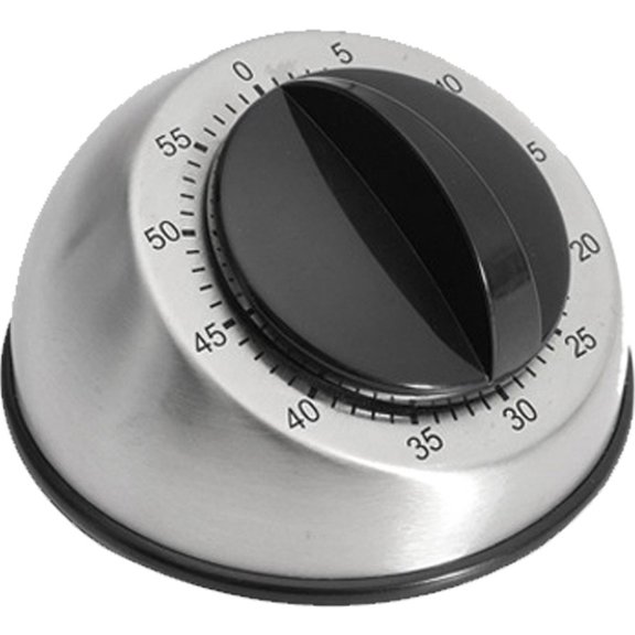 Wiywef Mechanical Kitchen Timer Stainless Steel 60 Minutes, Manual Time Reminder Countdown Timer Alarm Sound Analogue Clock for Cooking