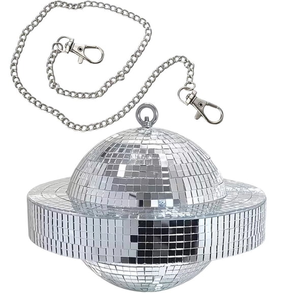 Wiywef Reflective Glass Planet Disco Ball Hanging Ornament Celestial Room Decoration