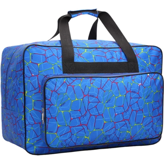 Wiywef Sewing Machine Carrying Case Sewing Machine Travel Tote Bag with Front Pocket Portable Sewing Machine and Accessories Storage Bag(Blue)