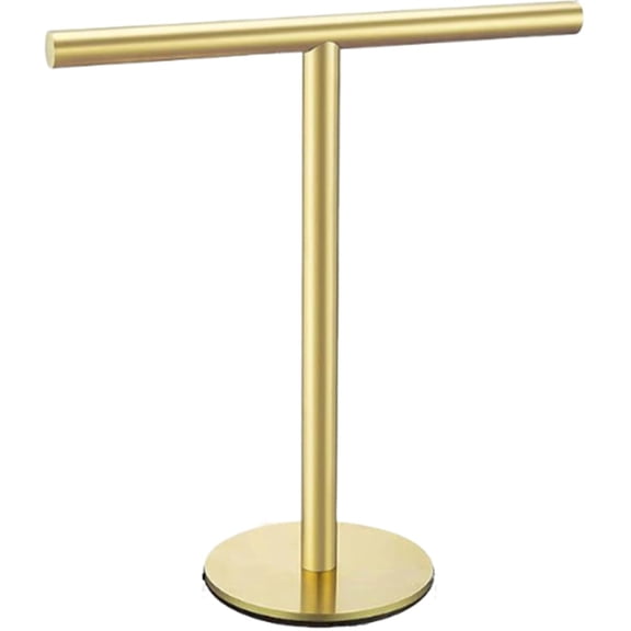 Wiywef Standing Hand Towel Holder, T-Shape Towel Rack Stand, Stainless Steel Towel Bar for Bathroom Kitchen Vanity Countertop