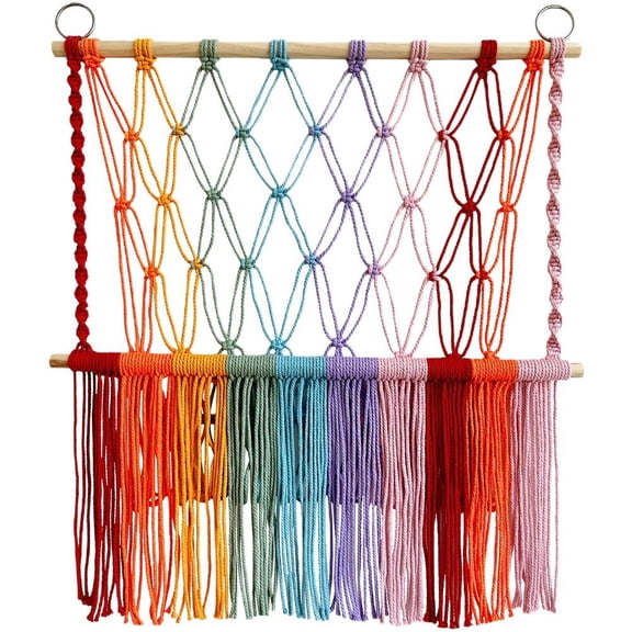 Wiywef Toy Hammock Boho Tassel Style Toy Storage Stuffed Toy Storage Rack For Nursery Room Decor Wall Hanging Net Organizer