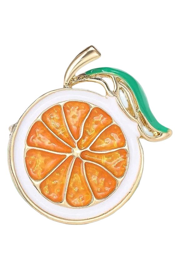 Yellow Lemon Brooches Cool Summer Lemon Pin Fruit Brooch For Women Metal Fruit Pins For Event Party New Year Clothes
