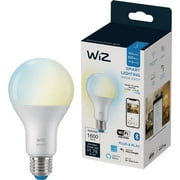 WiZ Connected Color 100W A21 Smart WiFi Light Bulb, Dimmable 2700K - 6500K + RGB, 16 Million Colors,Works Alexa, Google Assistant, and Siri Shortcuts, No Hub Required, White 604280, 1 Bulb 1 Count