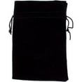 thumbnail image 1 of Wiz Dice Large 7” x 5” Black Velour Pouch with Drawstring, 1 of 5