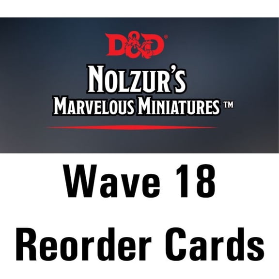 WizKids WZK90534 D&D Nolzurs Marvelous Miniatures Retail Reorder Cards Wave 18 Miniature