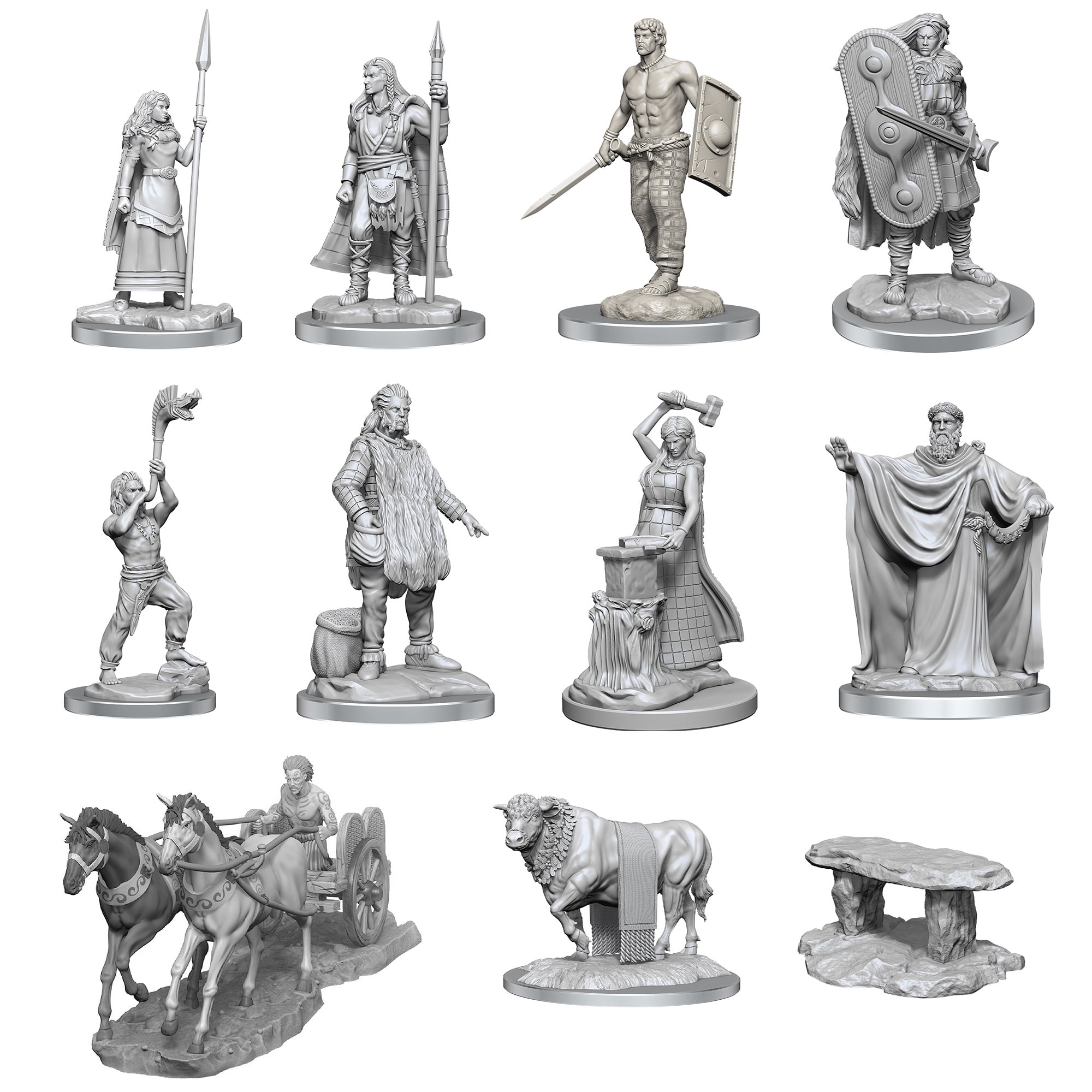 WizKids Deep Cuts Miniaturas Sin Pintar – Wave 25 (Bull Moose) – Accesorio Para RPG De Mesa, Listo Para Pintar