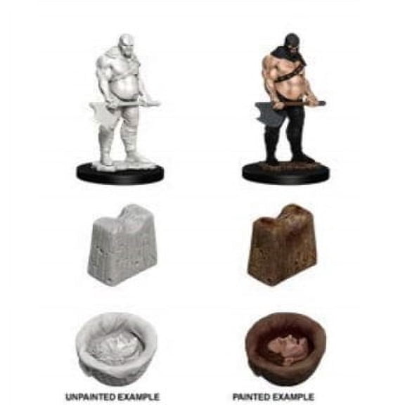 WizKids Deep Cuts Unpainted Miniatures: Executioner and Chopping Block