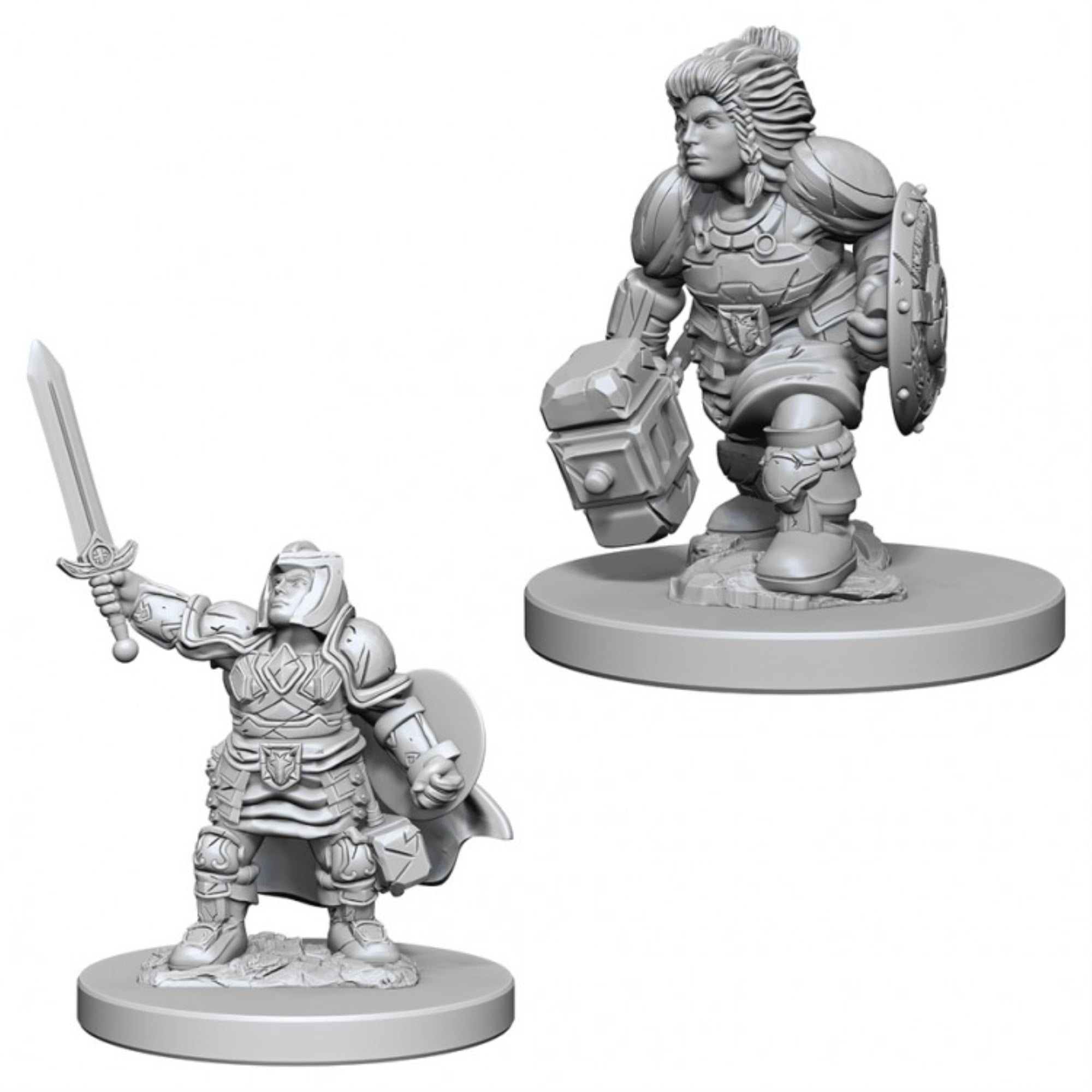 D&D Unpainted Miniatures: Dwarf Female Paladin main image 0