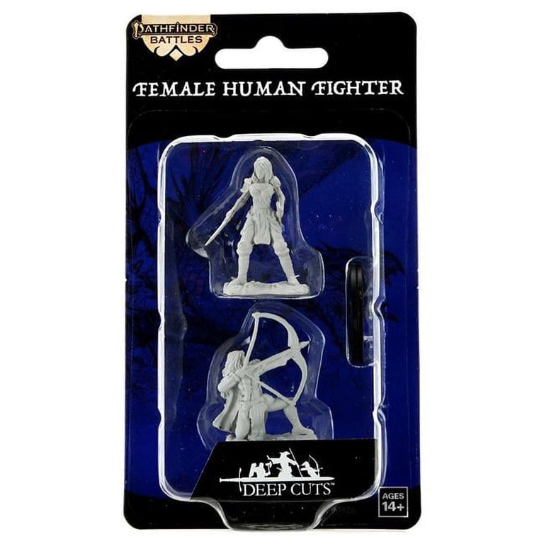 Human Fighter Female Miniature Figure Pathfinder Battles Deep Cuts