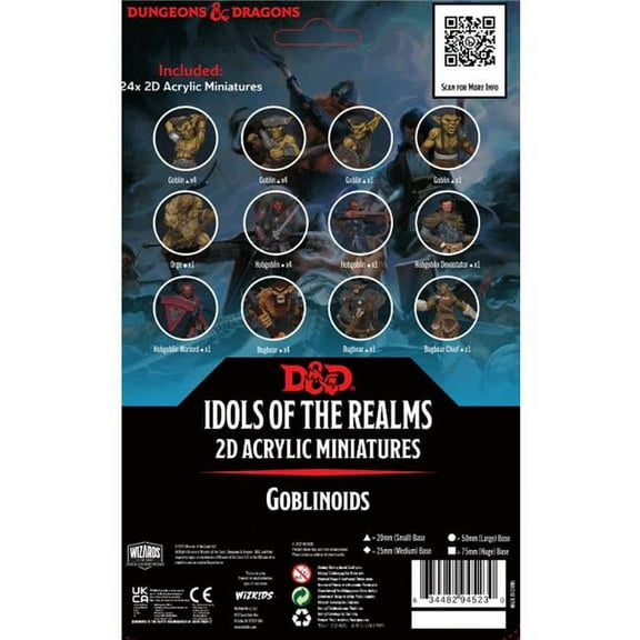 WizKids WZK94523 Dungeons & Dragons Idols of the Realms Goblinoids 2D Miniatures Set