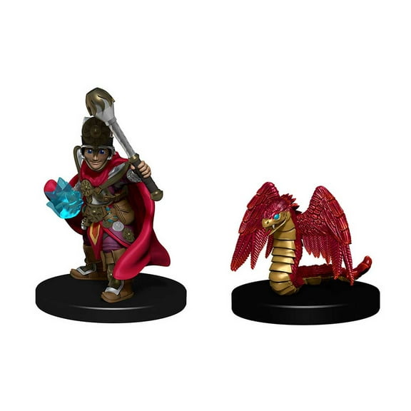 WizKids Wardlings RPG Figures: Boy Cleric & Winged Snake Figure