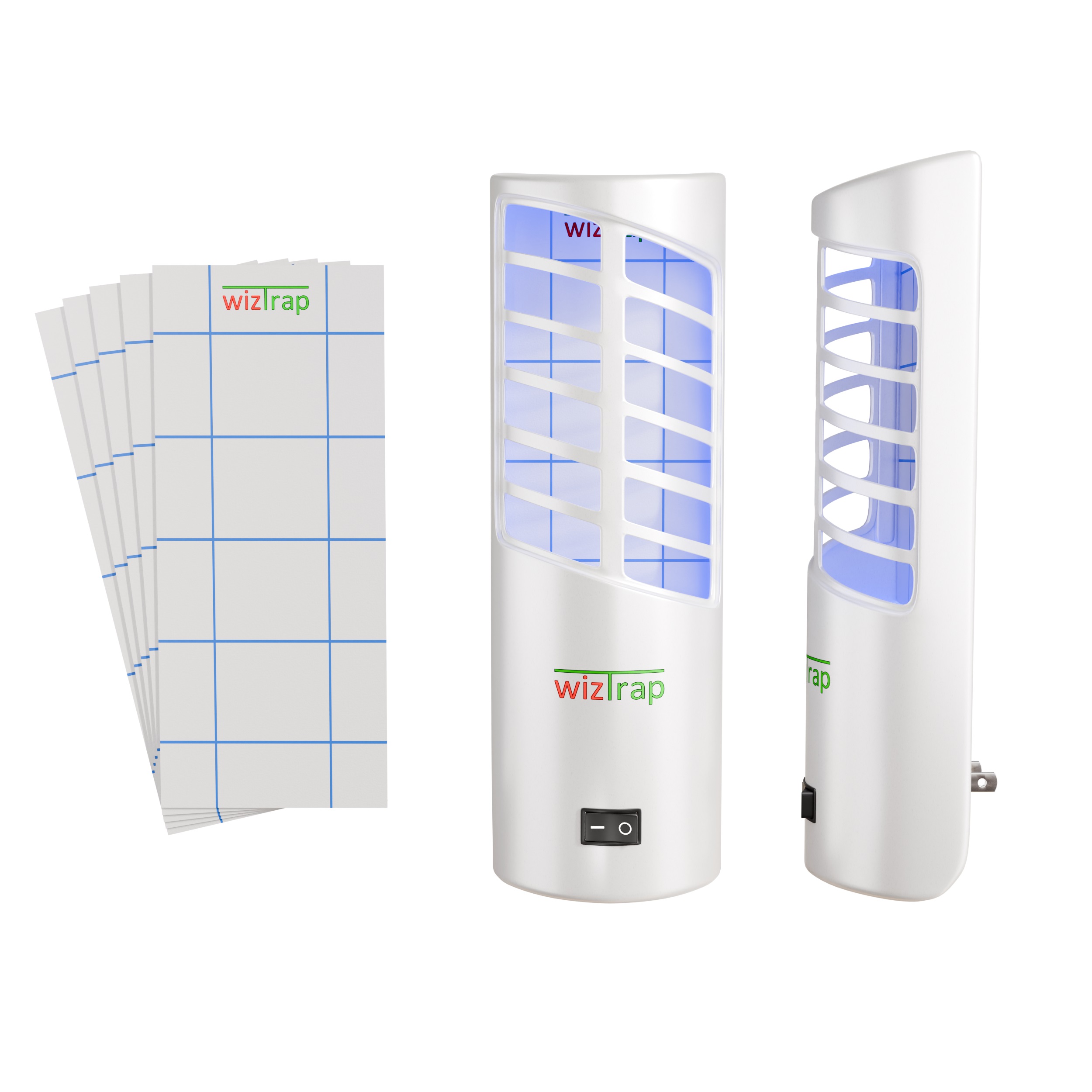 WizTrap 1-Pack Plug in Fly Trap, 21 UV LED Bulbs, 5 Sticky Glue Board ...