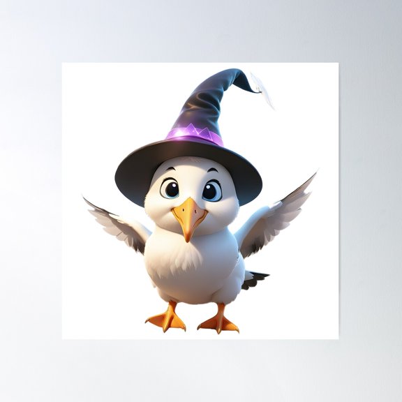 Wizard Albatross! Poster Wall Art, Modern Wall Decor For Living Room Bedroom, 16x16 UNFRAMED
