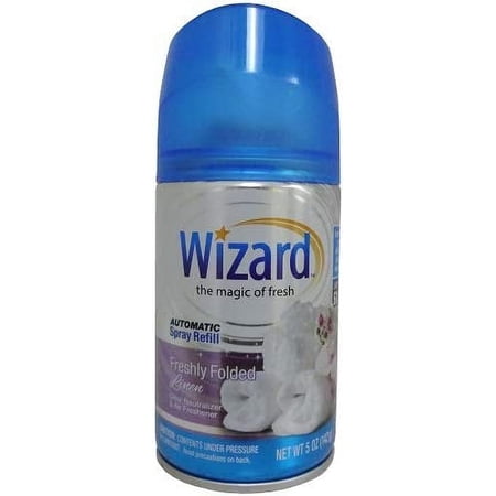 Wizard Automatic Spray 5Oz Refill (Package May Vary) Pack of (Freshly Folded Linen, 3)