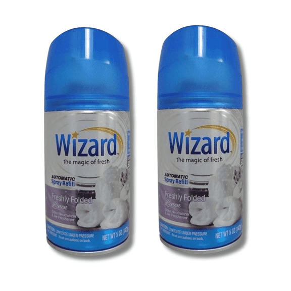 Wizard Automatic Spray Refill Freshly Folded Linen 5 oz 2-Pack