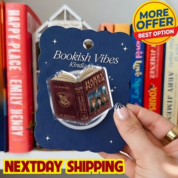 Wizard Book| Reading Lover Accessories | Personalized Bookish E-reader Grip | Phone Holder | Magnetic Phone Grip | Gift for Bookworms