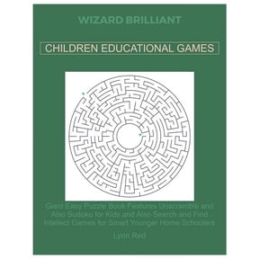 Wizard Brilliant Children Educational Games: Giant Easy Puzzle Book Features Unscramble and Also Sudoku for Kids and Als, (Paperback)