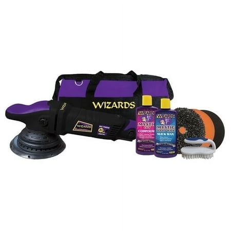 Wizards Products 7-Piece Car Detailing Kit with DA Polisher Car Scratch Remover and Buffing Compound