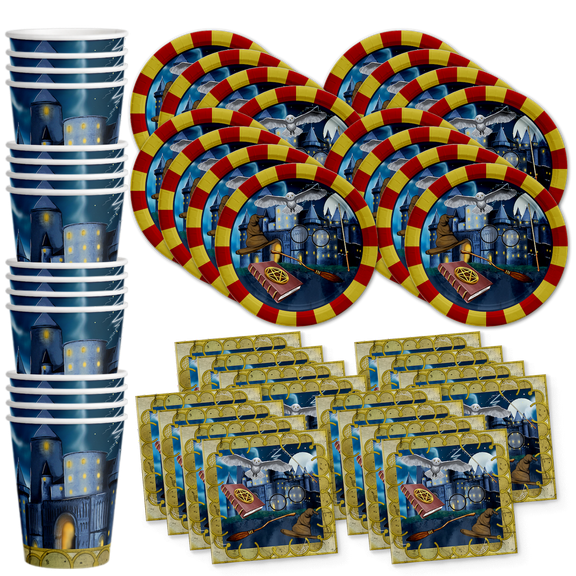 Wizard Castle Birthday Party Supplies Set Plates Napkins Cups Tableware Kit for 16