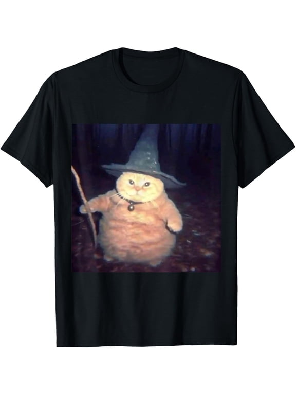 Wizard Cat Weird Funny Halloween Cat Meme T-Shirt unisex T-Shirt