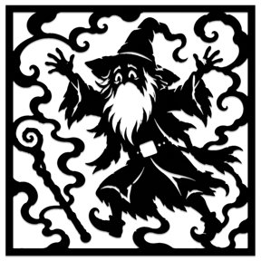 Wizard Character Metal Wall Art WallArt Decor Metal Outdoor Decor Metal Signs Gothic Quirky Whimsical Home Decoration Wall Sculpture Artwork Wall Hanging Sign for Living Room Bedroom Office