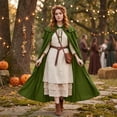 thumbnail image 1 of Wizard Cosplay, Wizard Costume, Witch Costume Cloak, Historical Cape, Medieval Hooded Cloak, Renaissance Hooded Cloak for Women Men, Adult Medieval Cape With Hood, Viking Cloak, Green L, 1 of 6