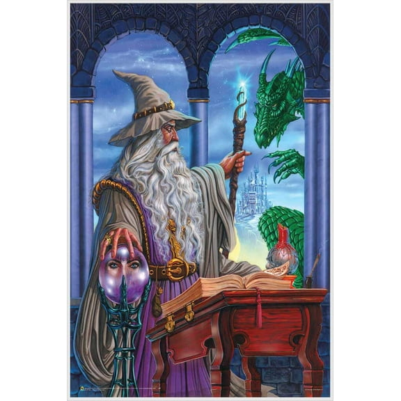 Wizard Emissary by Ed Beard Non-Flocked Blacklight Poster - 24.5 " x 36.5" Laminated