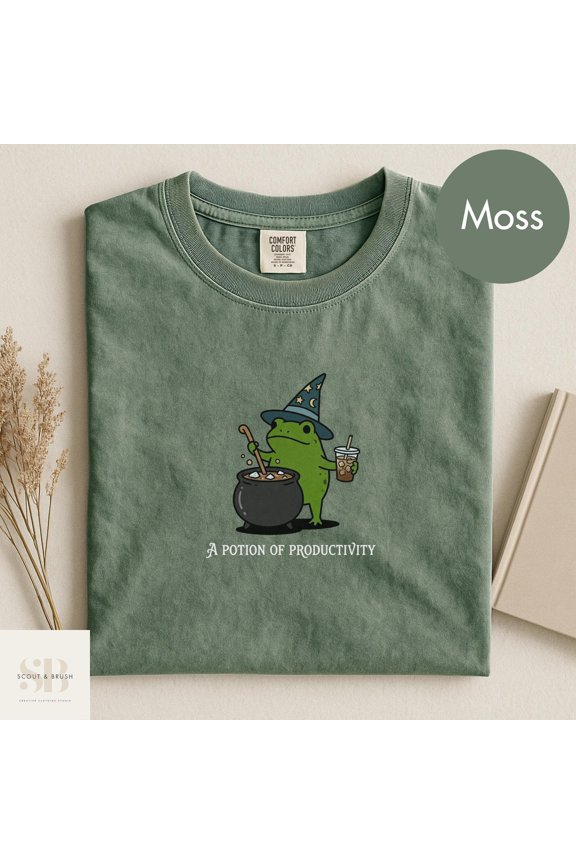 Wizard Frog Iced Coffee Shirt Funny Ren Faire TShirt DND TShirt Coffee Lover TShirt Renais