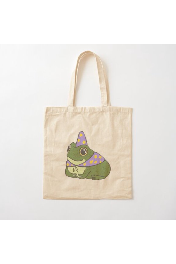Wizard Frog Style 003 Canvas Tote Bags, Reusable Shopping Bag