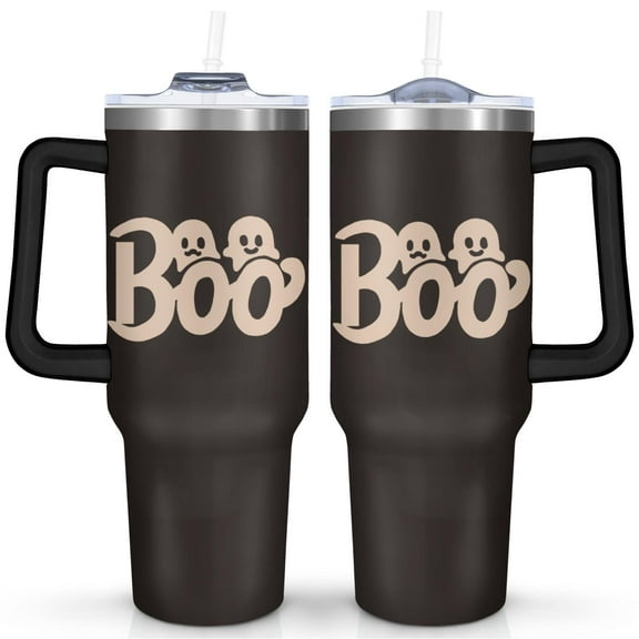 Wizard Halloween Tumbler 40oz - Gothic Witch Black Cat Art - Double Wall Insulated Stainless Steel Mug - Leak Resistant Lid