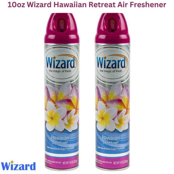 Wizard Hawaiian Retreat Air Freshener- 10oz Each , 2 Pack
