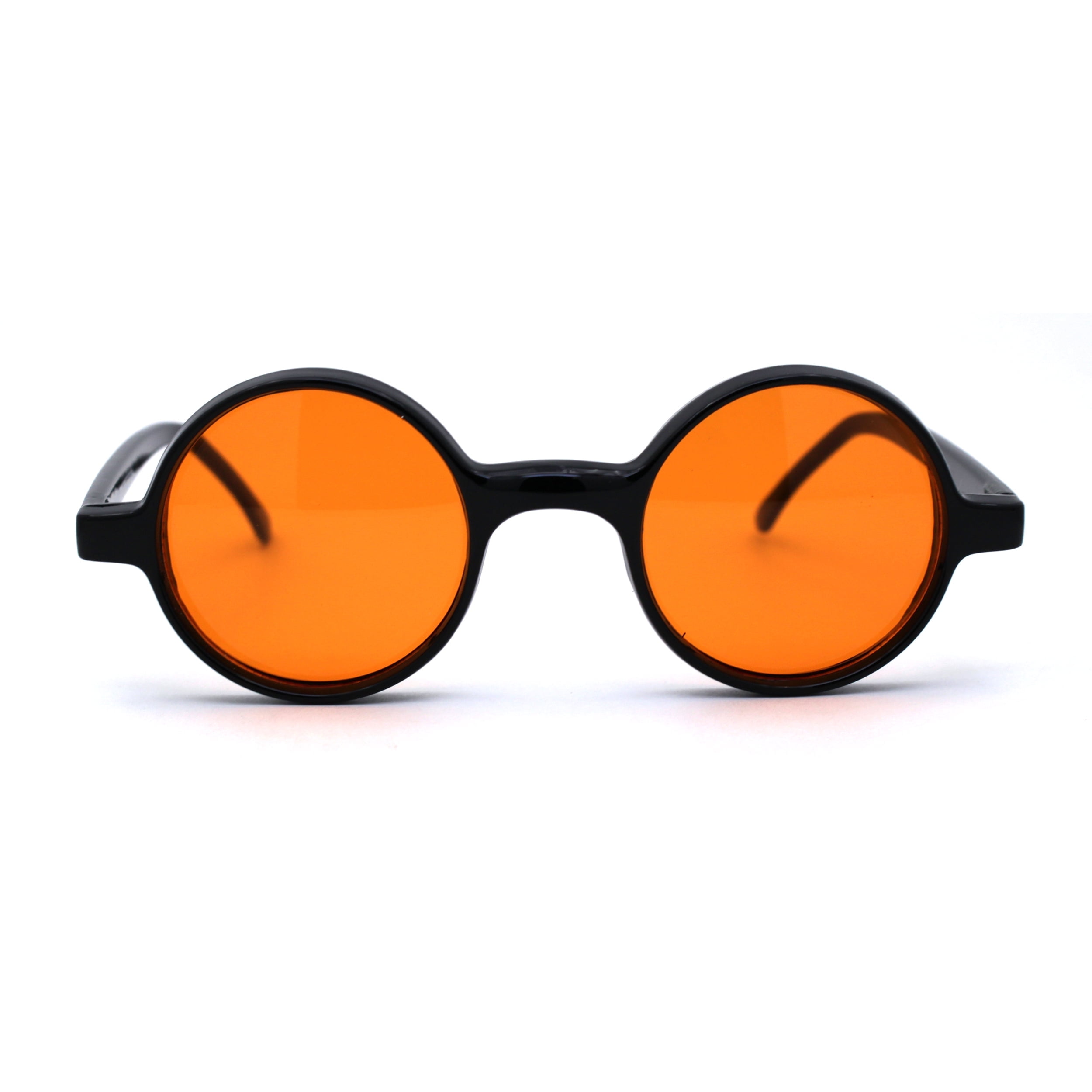 Wizard Hippie Pimp Color Lens Round Circle Lens Sunglasses Orange