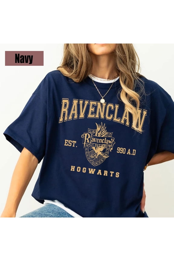 Wizard Houses Ravenclaw T-Shirt, Vintage Hogwarts Wizarding World Shirt, Hogwarts House T-shirt,HP Fan Shirt, Wizard School Shirt