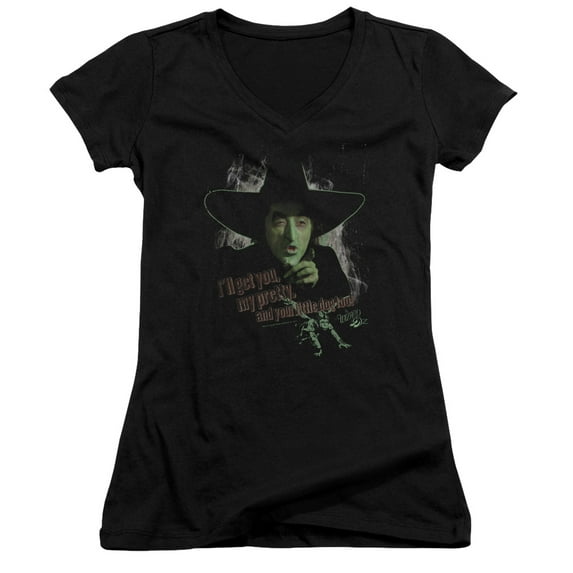 Wizard Of Oz And Your Little Dog Too Junior Women's V-Neck T-Shirt Black