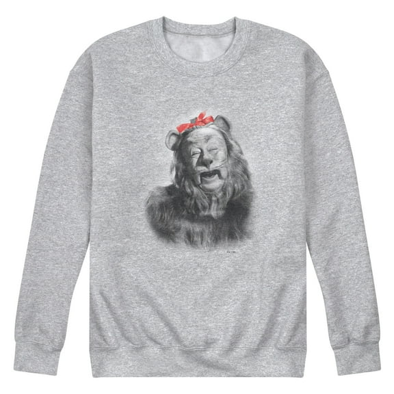 Wizard Of Oz - Bow Lion - Men's Long Sleeve Crew Fleece Sweatshirt