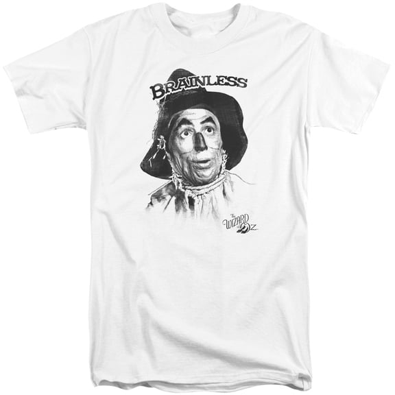 Wizard Of Oz Brainless Adult Tall T-Shirt 18/1 T-Shirt White