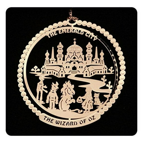 Wizard Of Oz Brass Ornament Emerald City Black Leatherette Gift Box
